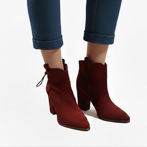 SAM EDELMAN Red Niomi Booties 10